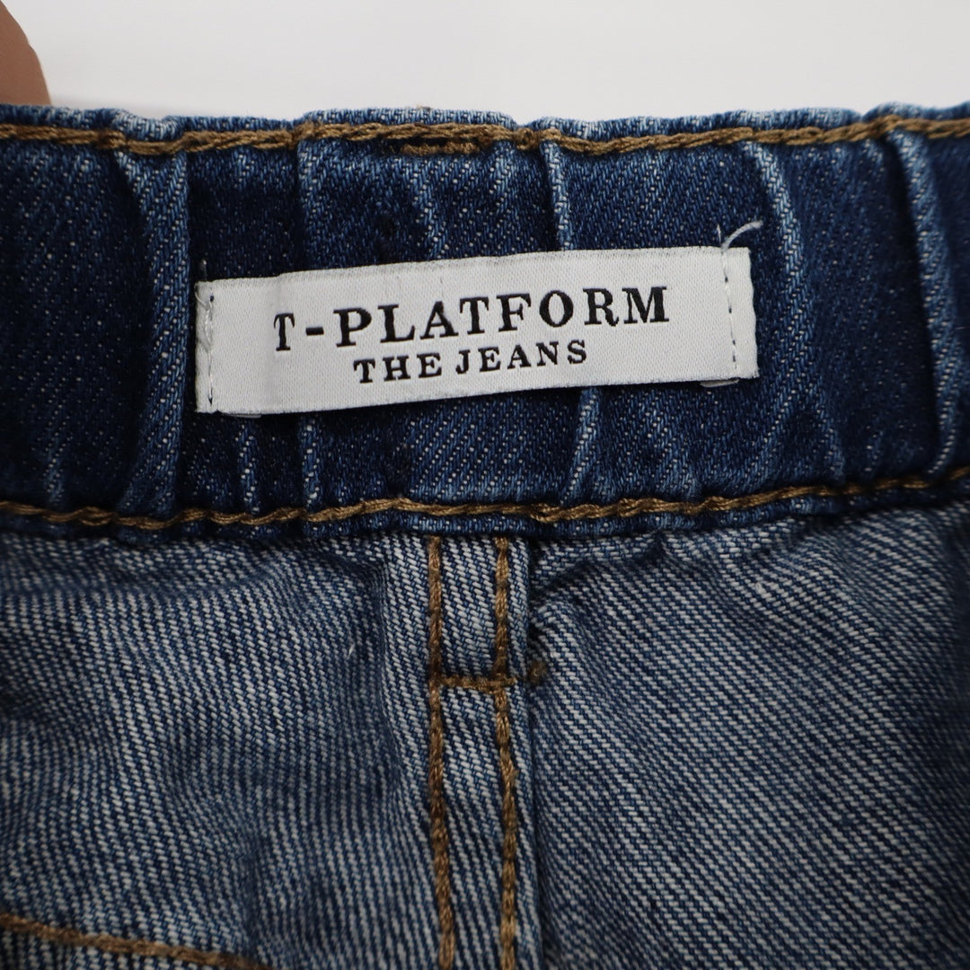 T-Platform The Jeans Womens Size 27 Dark Wash High Rise Straight Leg Denim Blue