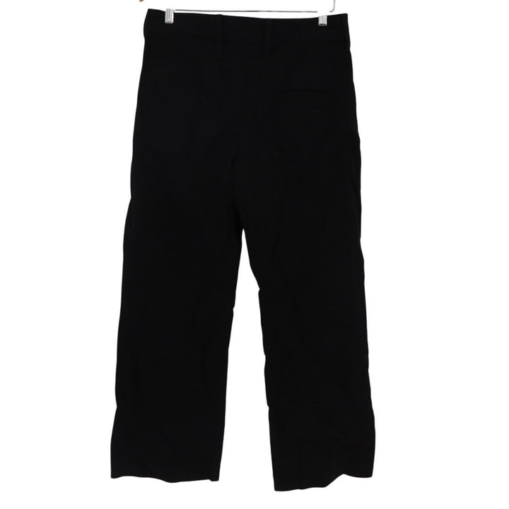 American Giant Ankle Pants Womens 8 Black Cotton Stretch Wide Leg Streetwear