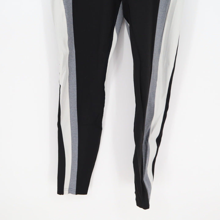 Athleta Crest Colorblock Tight Leggings Black Grey White Athletic Gym Size M