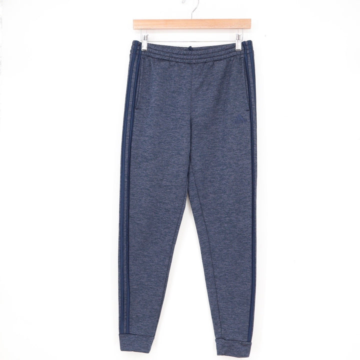 Adidas Boys Navy Blue Heathered 3-Stripe Jogger Pants Size L 14/16 NFF