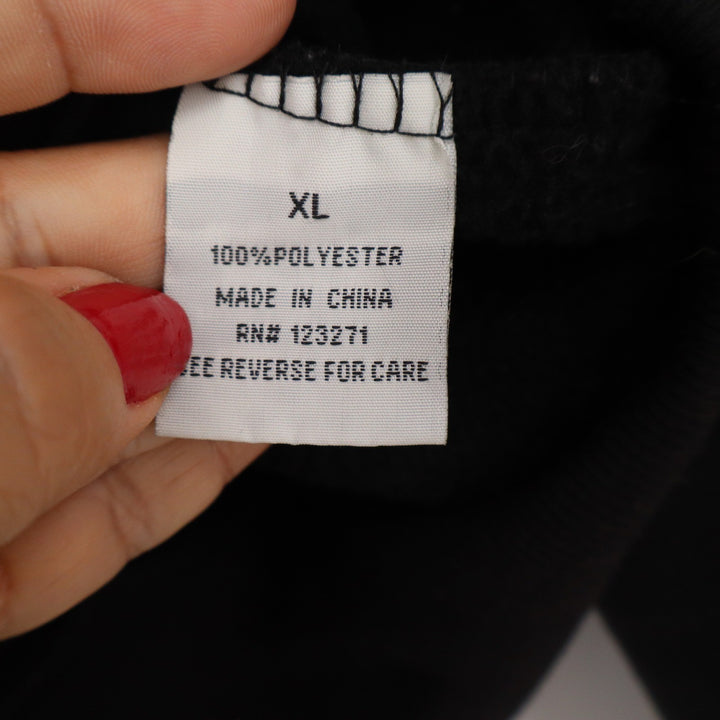 Faded Rose Malibu Health & Wellness Zip Up Hoodie Black Cropped Fleece XL