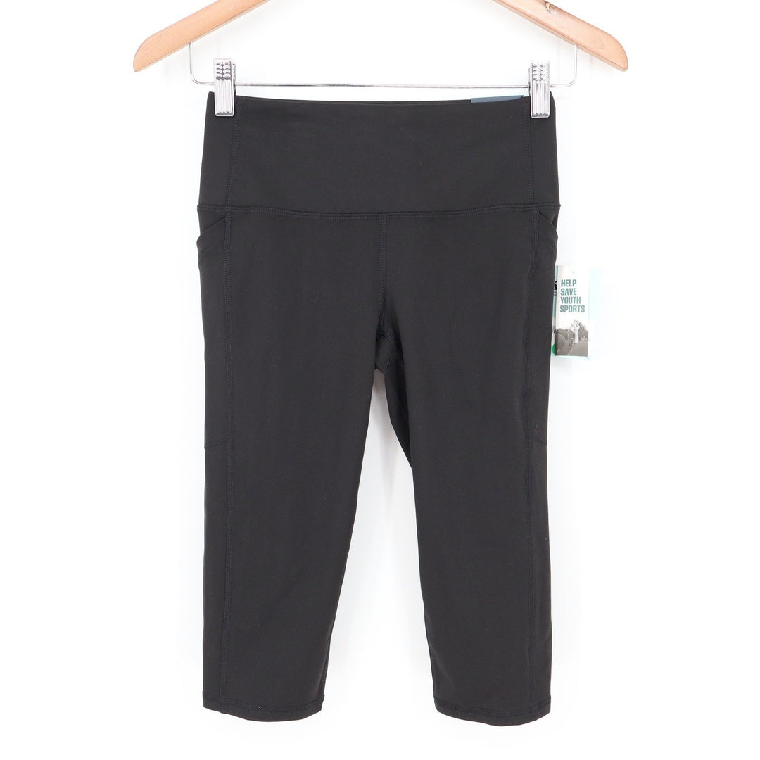 DSG Womens Momentum High Rise Crop Leggings Pure Black XS