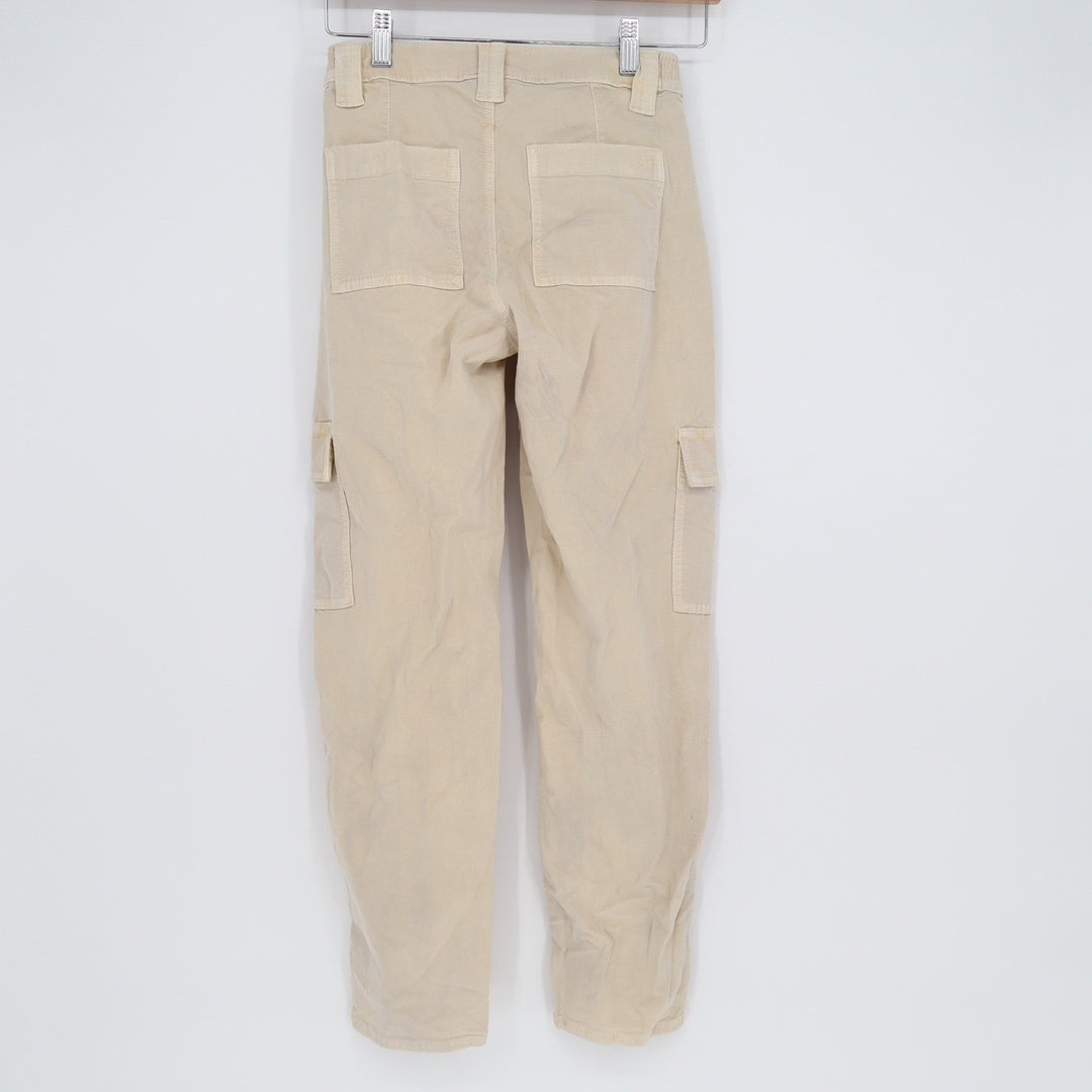 American Eagle Mens 00 Short Beige Cargo Pants Stretch Cotton Lyocell Utility