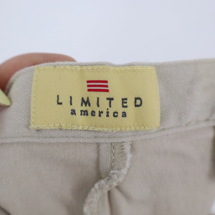 Limited America Vintage High Waisted Cigarette Pants Tan Khaki Side Zip Size 8