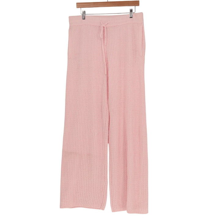 State of Day Intimates Pajama Pants Women Medium Baby Pink Waffle Knit Sleepwear