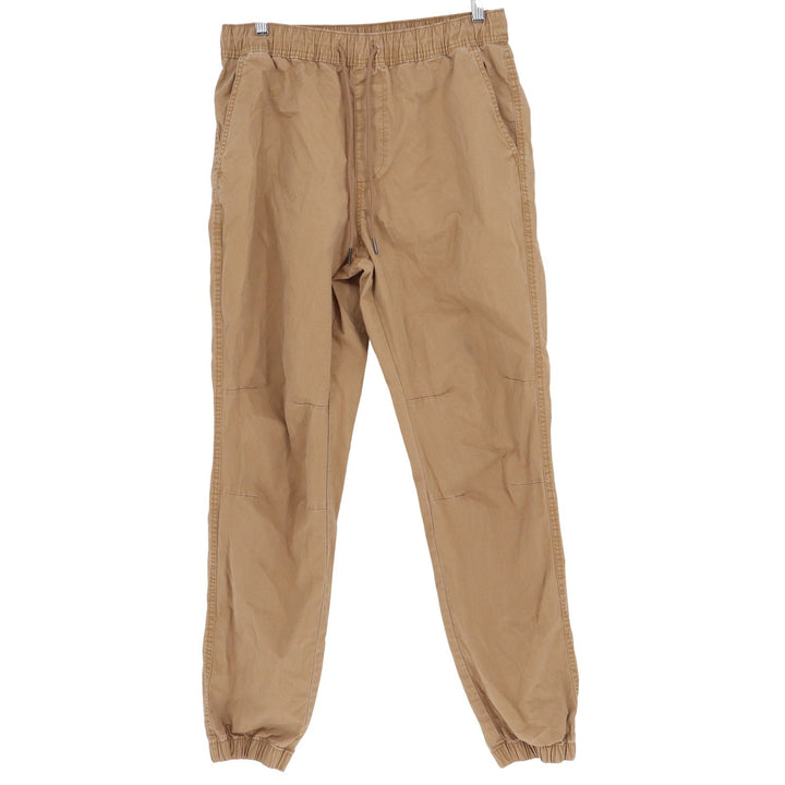 No Boundaries Mens Jogger Pants Tan Khaki Twill Elastic Waist Medium 32x34