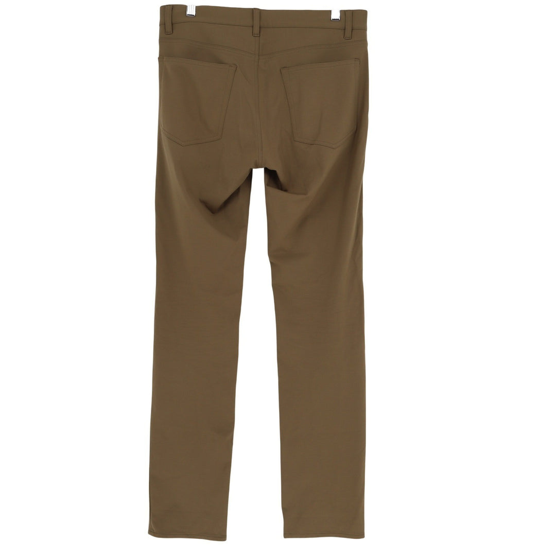 Theory Raffi Slim Fit Tech Ponte Pants Olive Green Mens Size 30