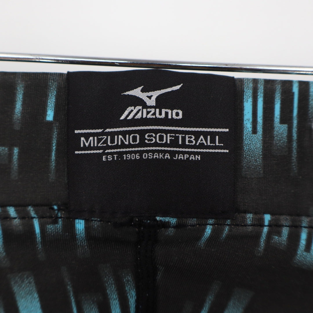 Mizuno Womens Nighthawk Sliding Short 905S Black Teal Digital Print XL