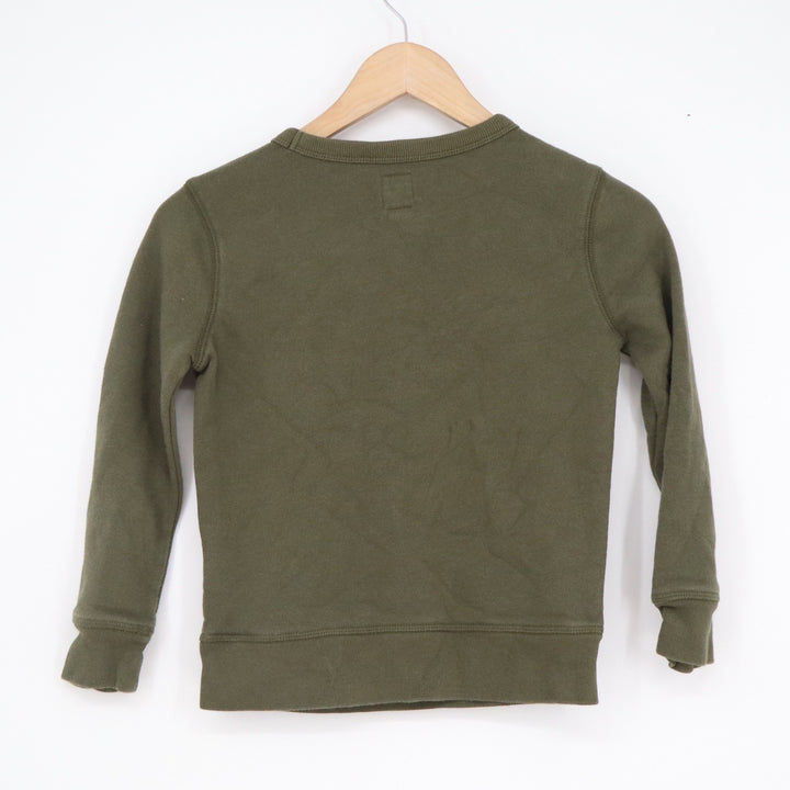 Gap Kids Boys S 6-7 Olive Green Mountain Graphic Crewneck Sweatshirt Pullover