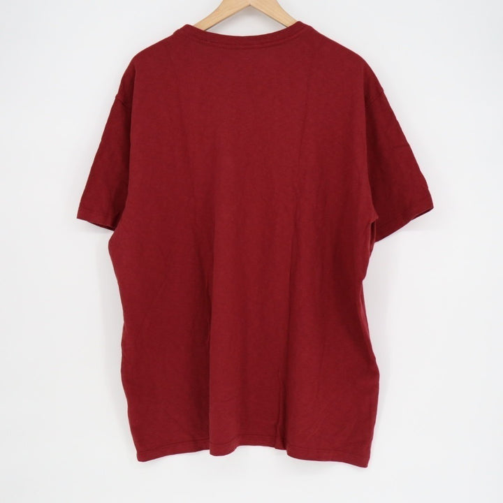 American Giant T-Shirt Mens 2XL Red 100% Cotton Casual Drop Shoulder Crew Neck