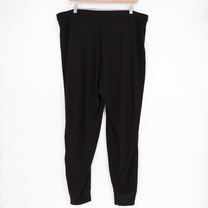 Old Navy Jogger Pants Womens XL Black Stretch Slash Pockets Drawstring Tapered