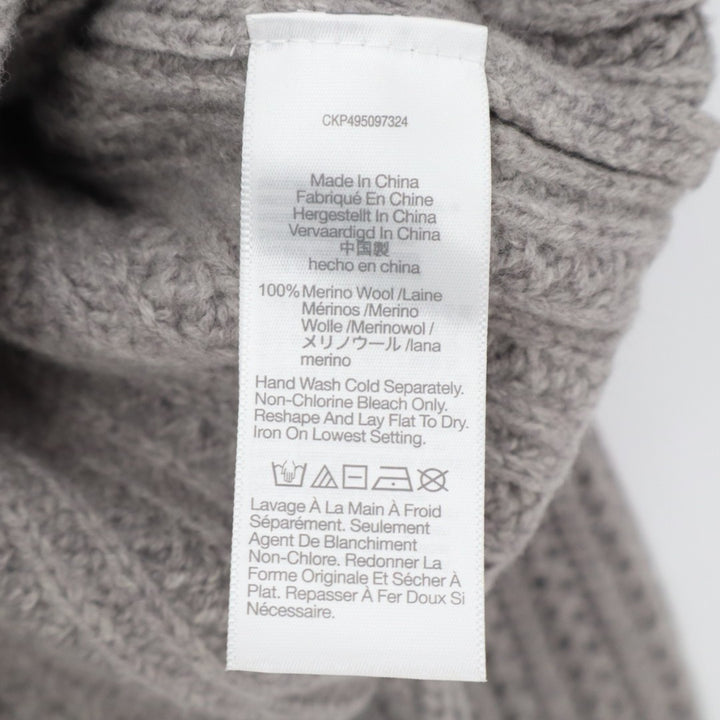 Madewell Cropped Sweater Womens 2XS Gray Knit Wool Mock Neck Long Sleeve Outdoor