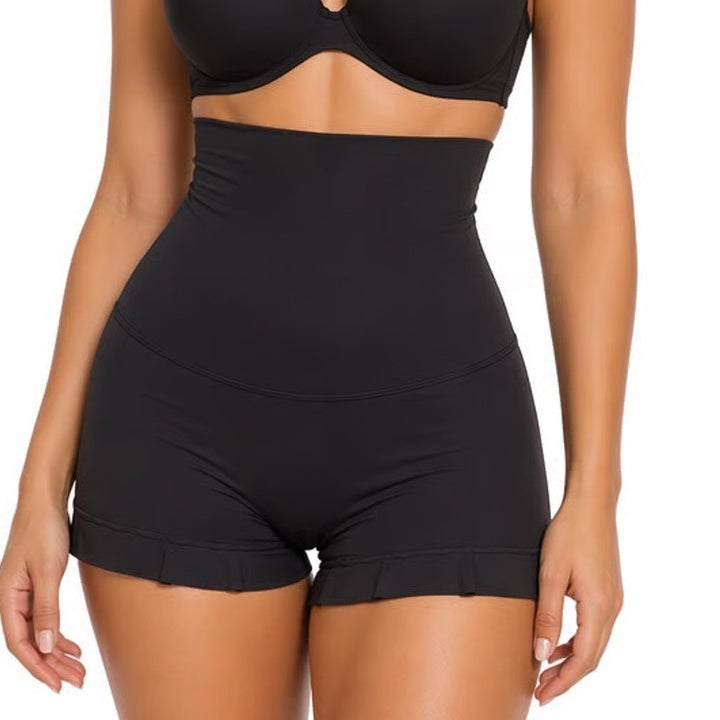 Maidenform Boyshort Shapewear Womens XL Black Cotton Stretch Firm High Waist