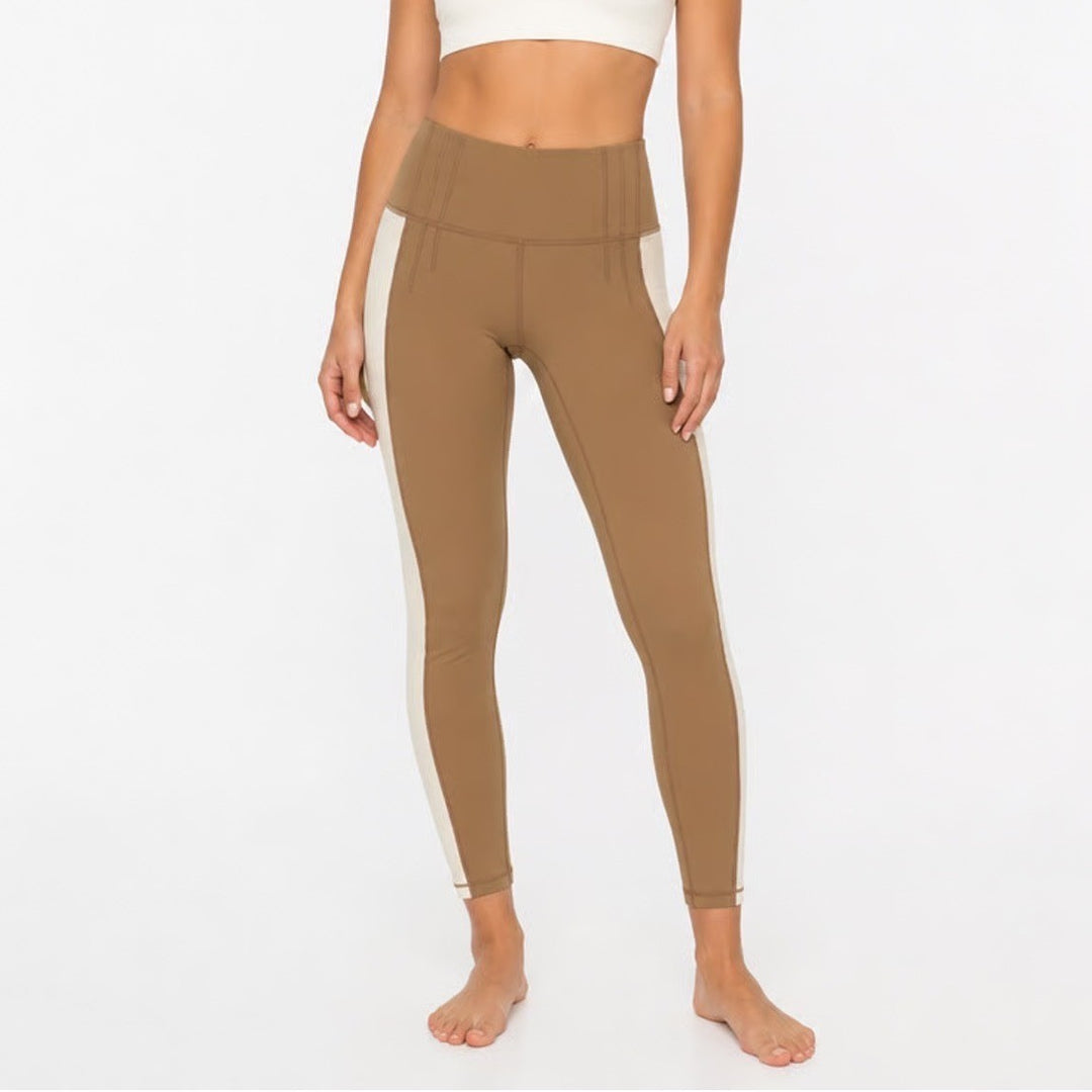 Calia Inspire Corseted 7/8 Leggings Tan Brown XS High Rise Pocket Legging