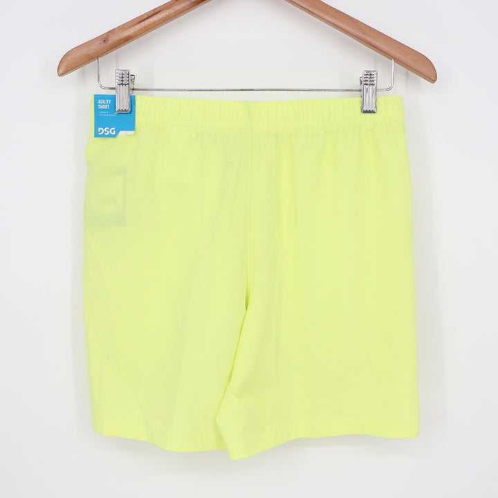 DSG Boys Agility Short Light Lime Neon Yellow Athletic Gym Shorts Size L 14-16