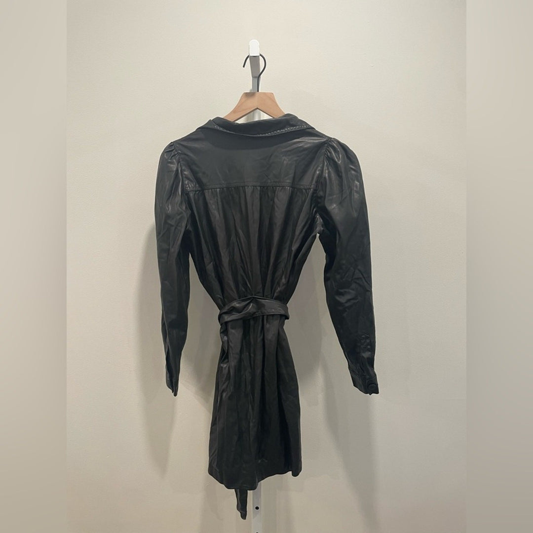 Peter Som x RTR Faux Leather Shirtdress Size 4