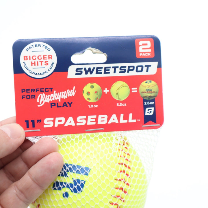 SweetSpot Spaseball 11 Inch Backyard Softball 2 Pack Neon Yellow