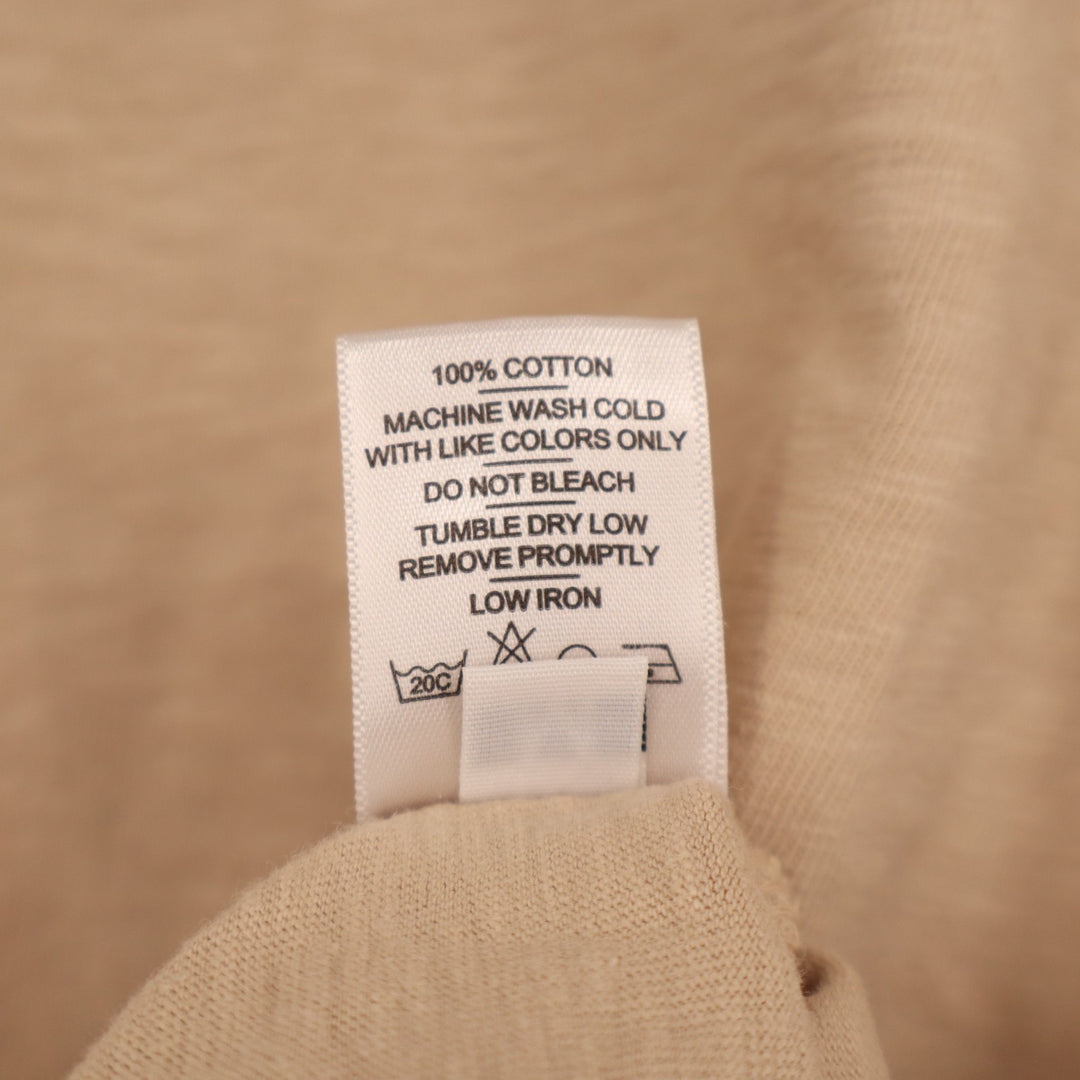 American Giant Premium Slub T-Shirt Mens M Beige Ribbed Long Sleeve Crew Neck