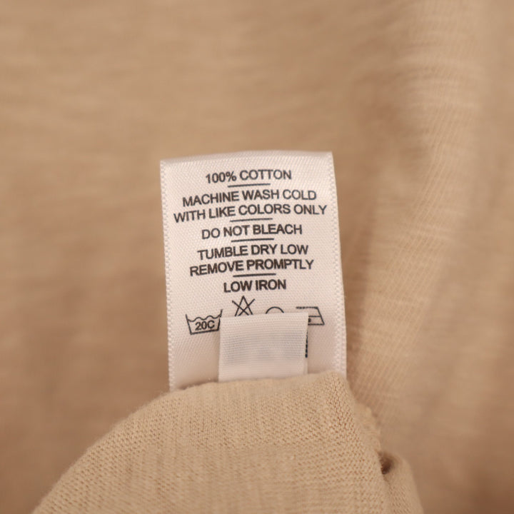 American Giant Premium Slub T-Shirt Mens M Beige Ribbed Long Sleeve Crew Neck