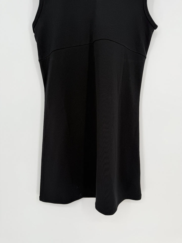 Adidas Golf Dress Girls 13-14 Black Trefoil Logo Mesh Keyhole Back Sleeveless