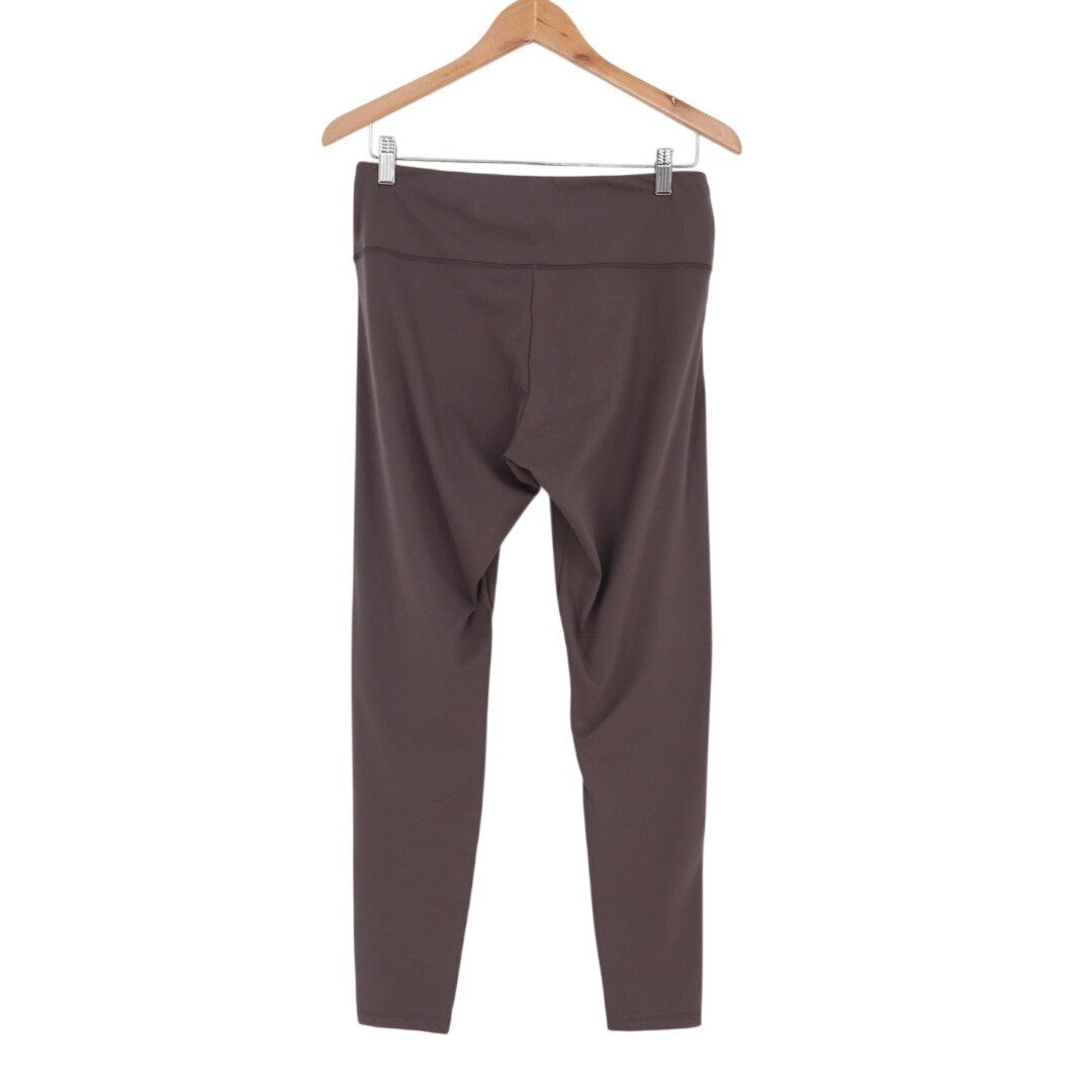 Felina Sueded Athletic Legging Womens XL Plum Stretch Elastic Waist Skinny Leg