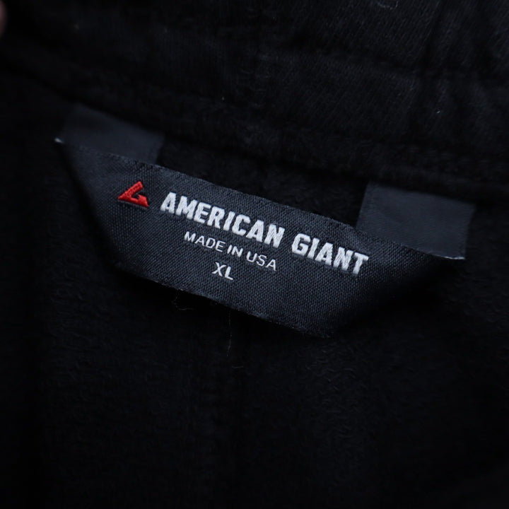 American Giant Black Cotton Sweat Shorts Mens XL Made in USA Casual Lounge