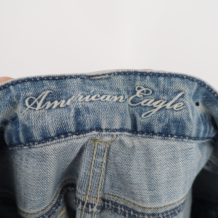 American Eagle Outfitters Jeans Womens 4L Blue Denim Distressed Stretch Straight