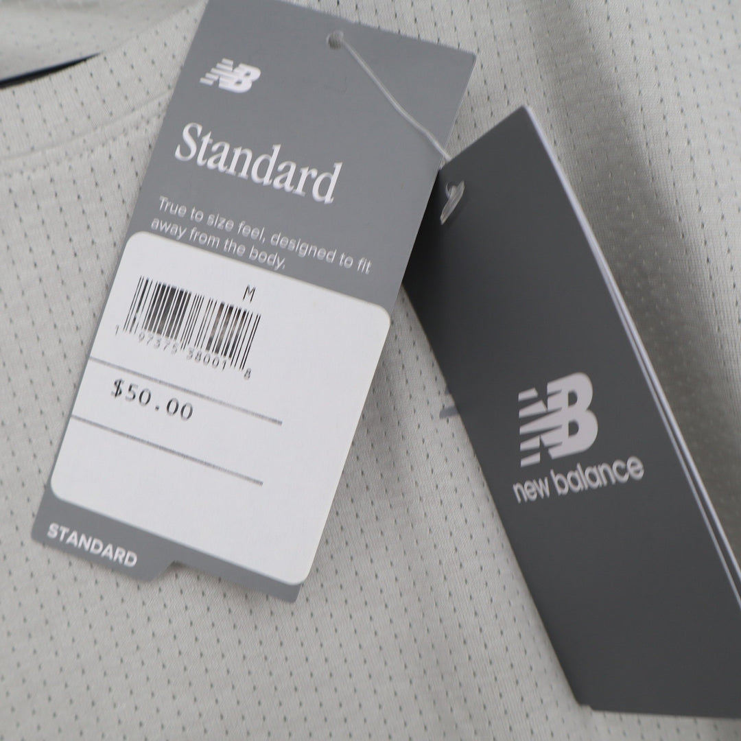 New Balance Mens Standard Performance Mesh Running Tee Grey Size M
