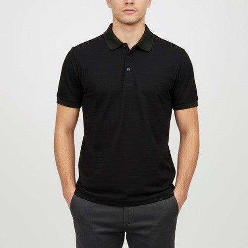 Lululemon Athletica Mens Black Short Sleeve Polo Shirt Size M Athleisure Golf