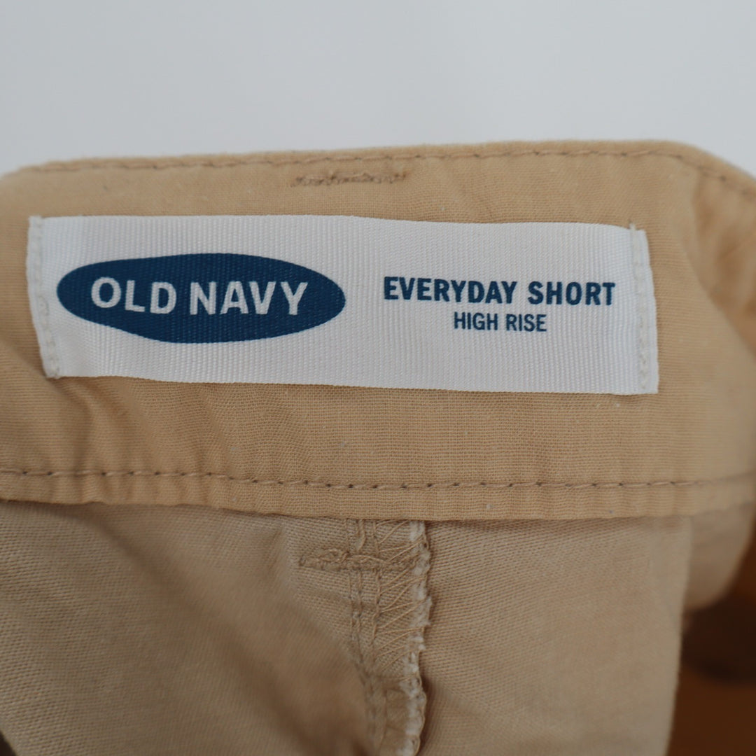 Old Navy Everyday Shorts Womens 8 Khaki Cotton Stretch Slash Pockets High Rise