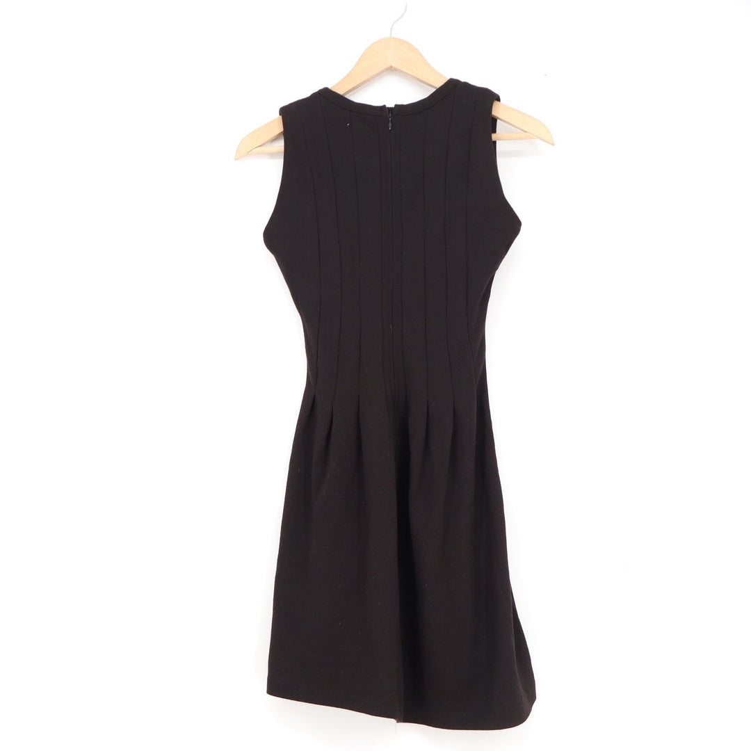 NUON Womens Black Ribbed Sleeveless Fit and Flare Mini Dress Size M