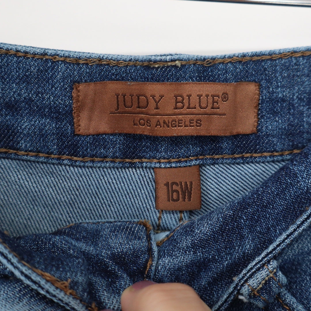 Judy Blue Retro Wide Leg High Rise Jeans Dark Wash JB88847 Size 16W Womens