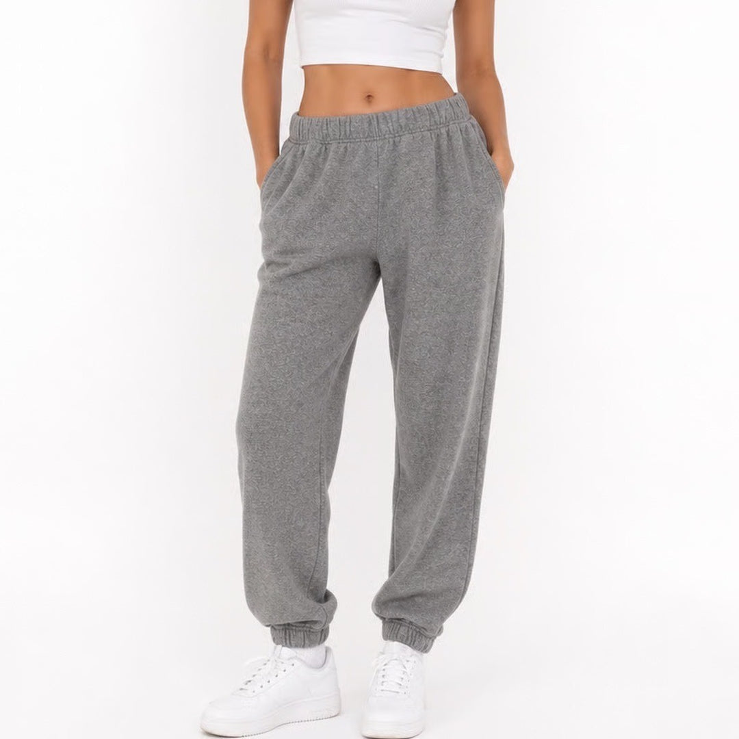 Spiritual Gangster Mens Gray Star Graphic Jogger Sweatpants Size L Fleece Lined