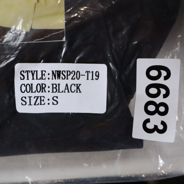Naked Wardrobe Black Puff Sleeve Square Neck Crop Top Small