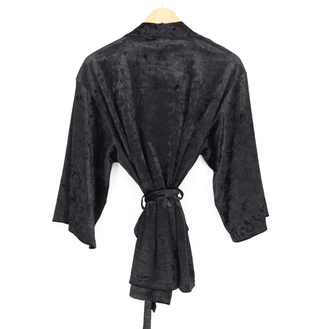 INC International Concepts Intimates Kimono Robe Womens Medium Black Waist Belt