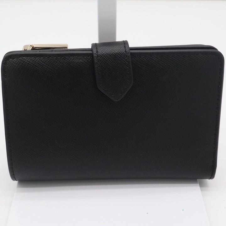 Kate Spade Staci Black Saffiano Leather Medium Bifold Wallet New