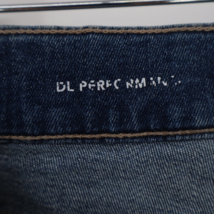 DL1961 Mara Straight Leg Mid Rise Raw Hem Blue Jeans Size 26 DL Performance