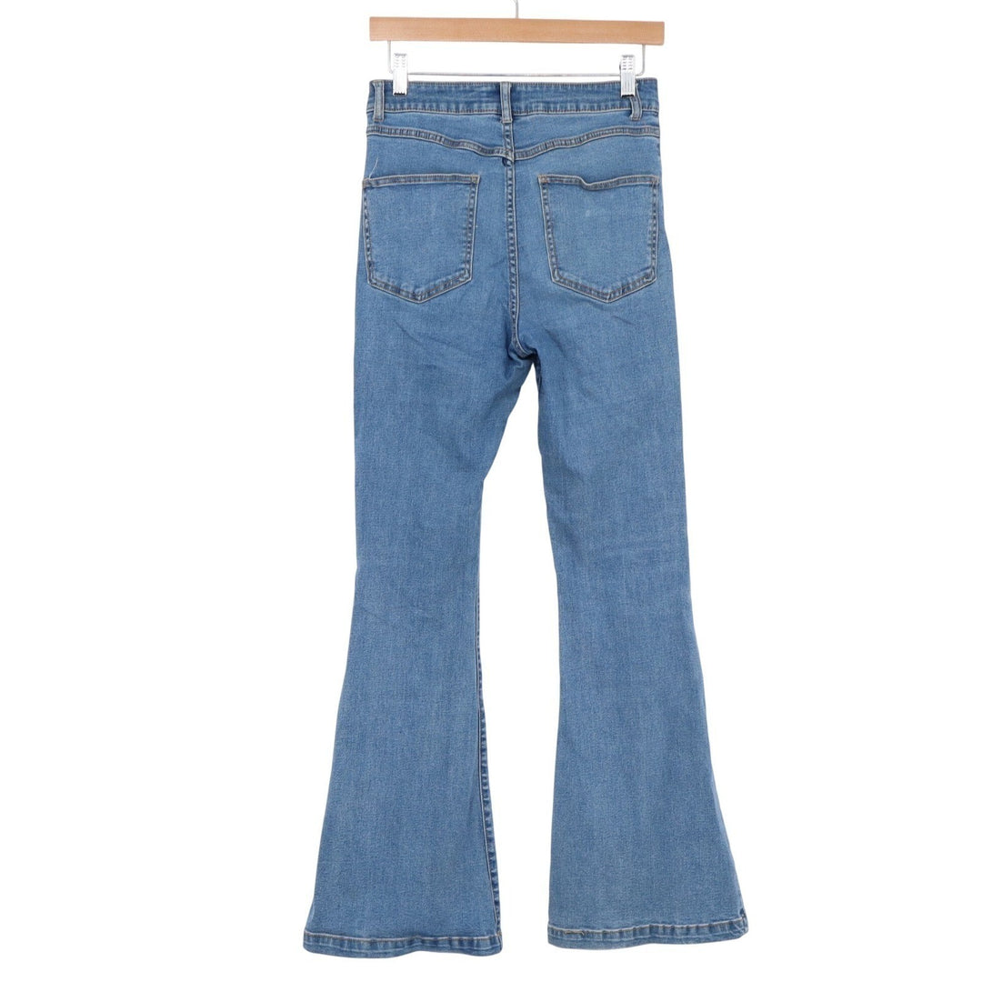 Forever 21 Jeans Womens 29 Flare Blue High Rise Stretch Denim Excellent