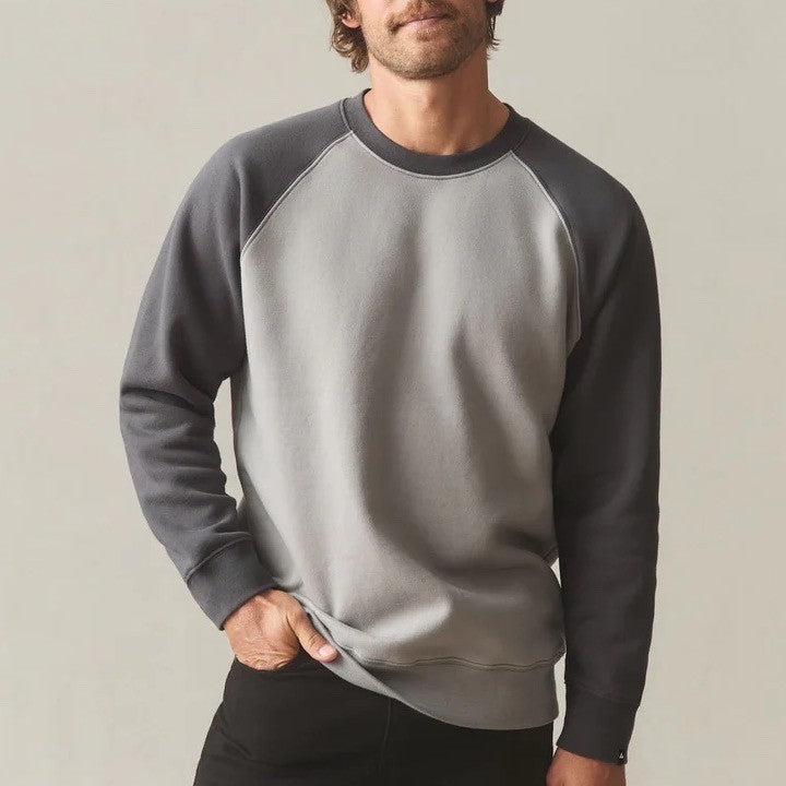 American Giant Midweight Sweatshirt Mens XL Gray Charcoal Colorblock Cotton