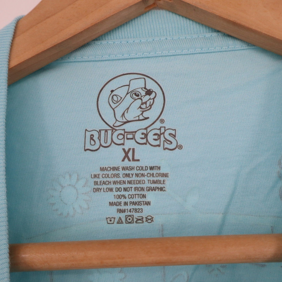 Buc-ee's Easter 2023 Did Some Bunny Say Buc-ee's Blue T-Shirt Mens XL Beaver