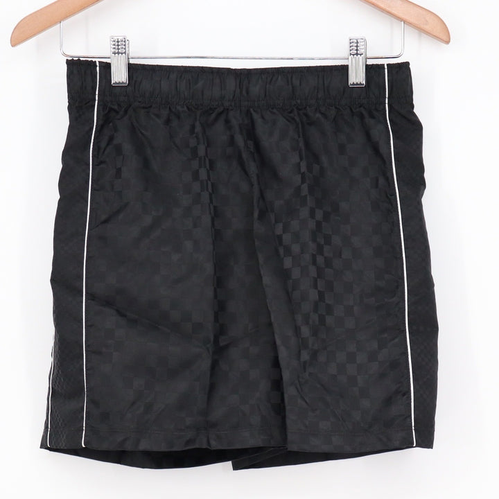 DSG Boys Black Woven Soccer Shorts Tonal Checkerboard SP22 Size L 14-16