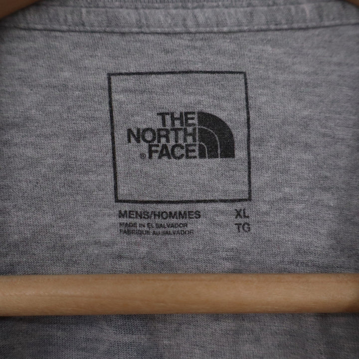 The North Face Mens XL Heather Gray Graphic T-Shirt Never Stop Exploring Back