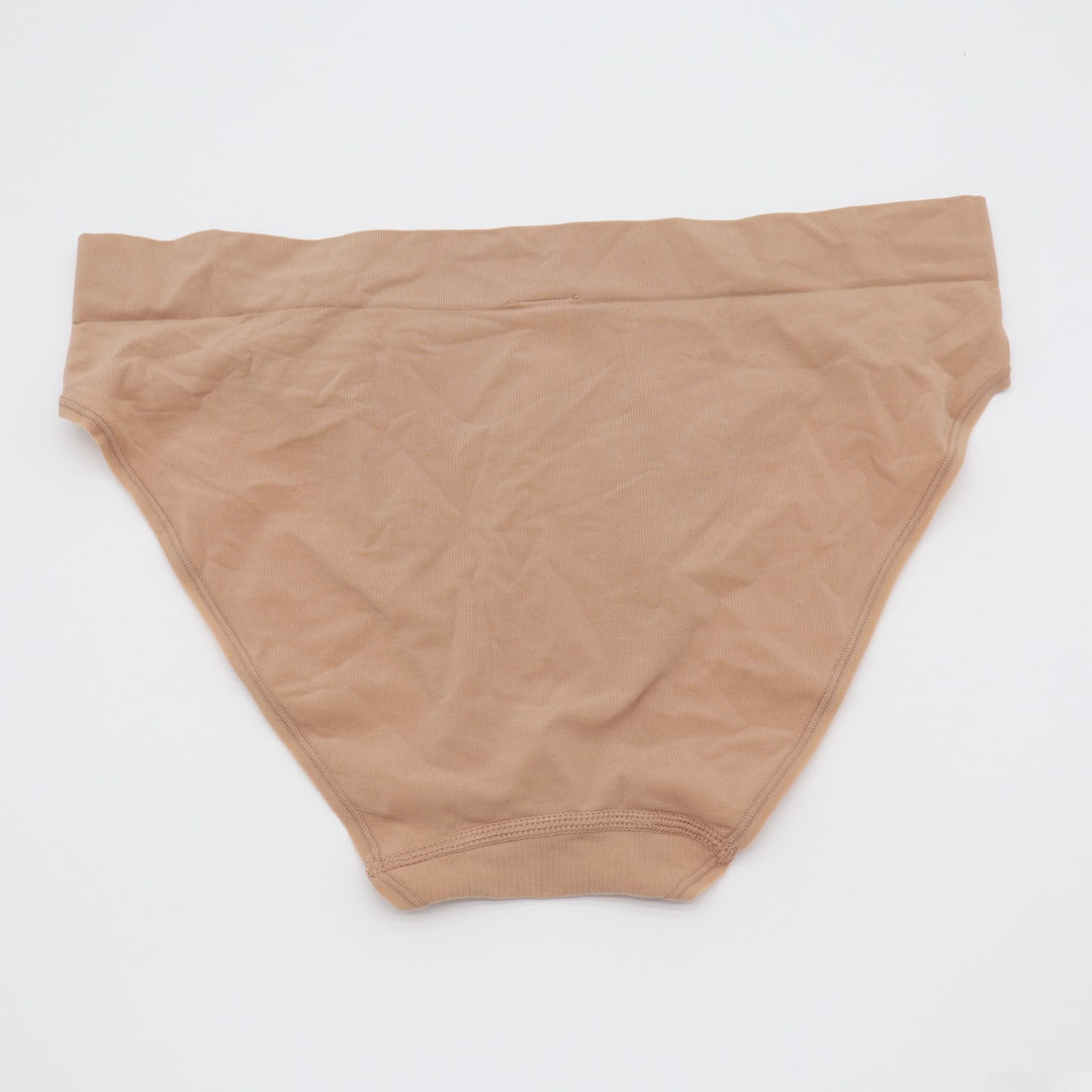 Dkny Seamless Litewear Bikini Underwear Womens Large Beige Nylon Smooth Stretch