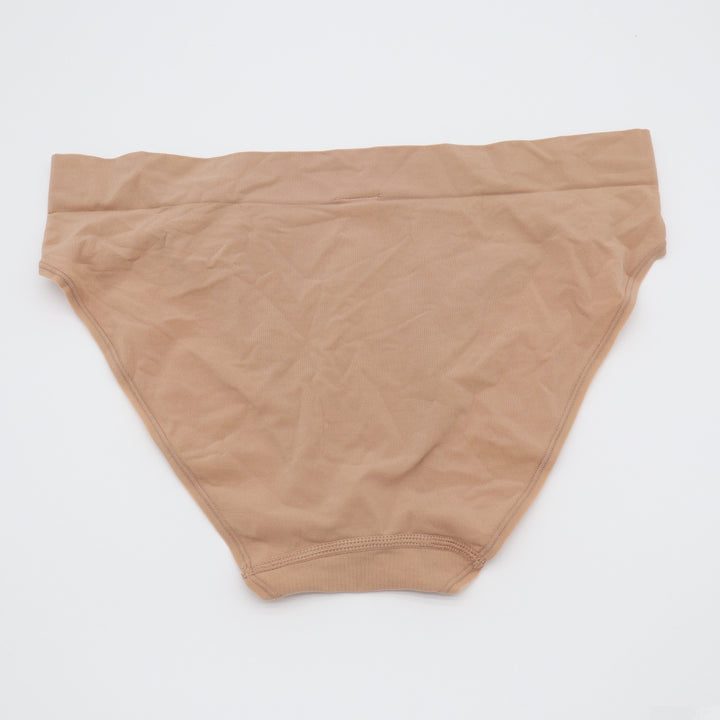 Dkny Seamless Litewear Bikini Underwear Womens Large Beige Nylon Smooth Stretch