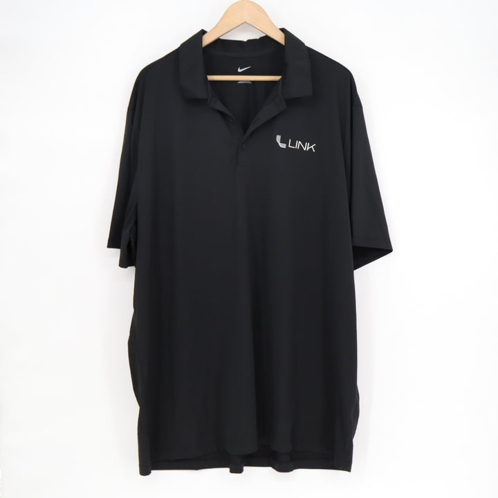 Nike Dri-FIT Legacy Link Polo Shirt Mens 2XL Black Short Sleeve Golf Tennis