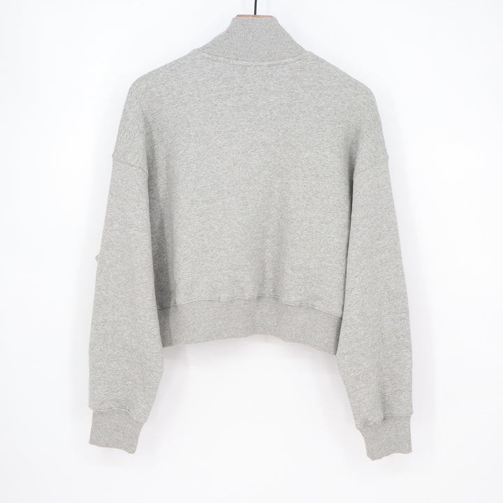 Nike Women Phoenix Crop Quarter Zip USA Hockey Sweatshirt Grey Large