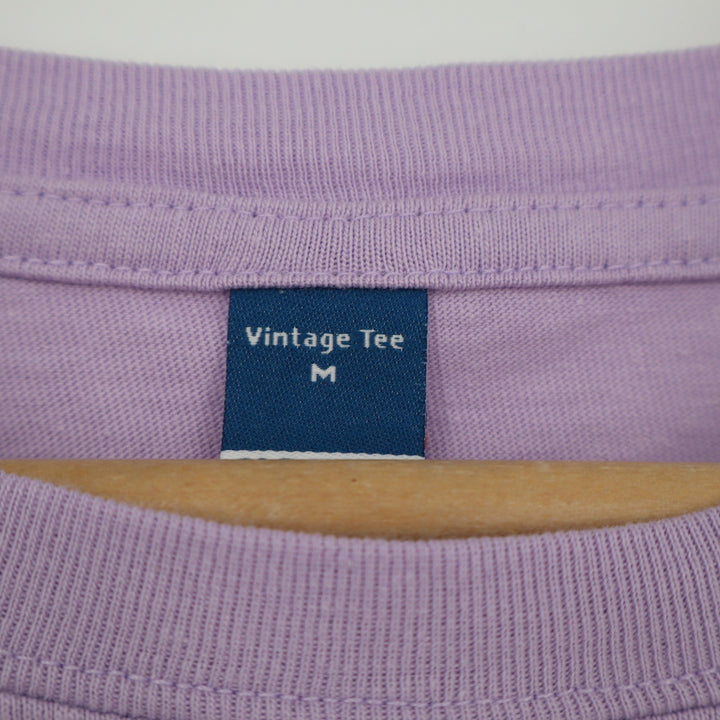 Vintage Tee Womens Medium Lavender Purple Cotton Boxy Crewneck T-Shirt