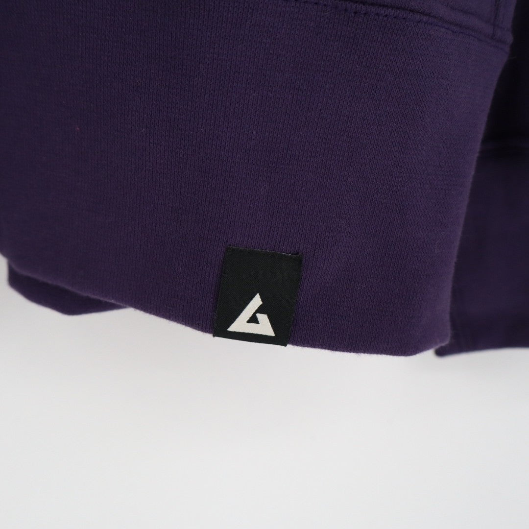 American Giant Hoodie Mens XL Purple Logo Fleece Lined Cotton Classic Full Zip