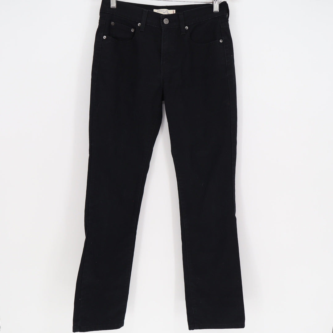 Levi's 505 Straight Leg Jeans Womens 4 Medium Black Stretch Denim Pants