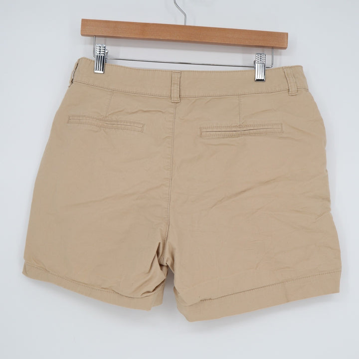Old Navy Everyday Shorts Womens 8 Khaki Cotton Stretch Slash Pockets High Rise